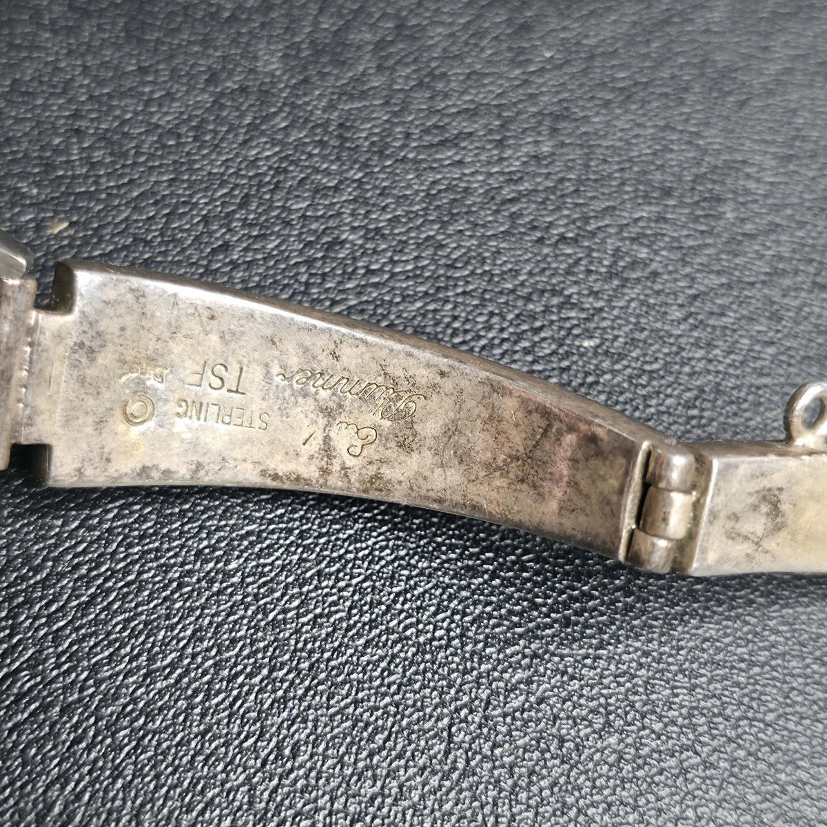 Earl Plummer Navajo Sterling Silver Opal Inlay Watch Bracelet Native American