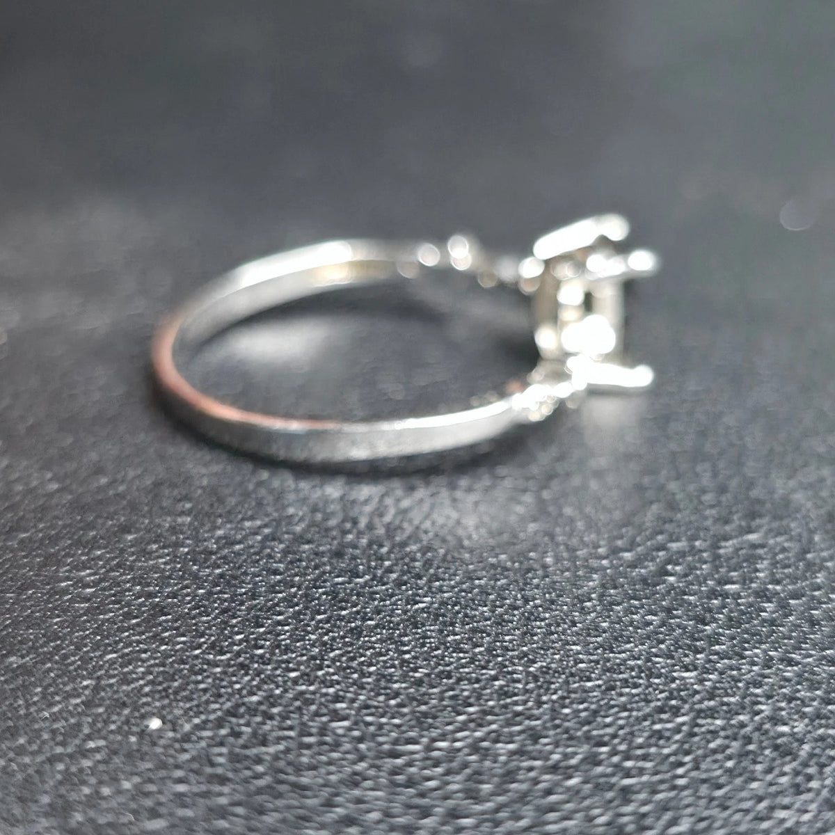 Sterling Silver 925 Black Rutilated Quartz Ring Size 10 Dainty Ornate Solitaire