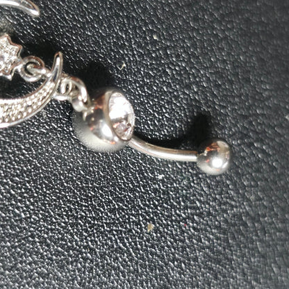 Moon Star Belly Button Ring