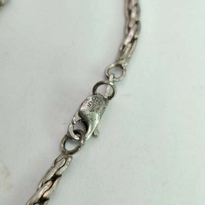 Vintage Heng Ngai 925 Sterling Silver V-Shape Necklace Genuine 1/2 Ct Diamond