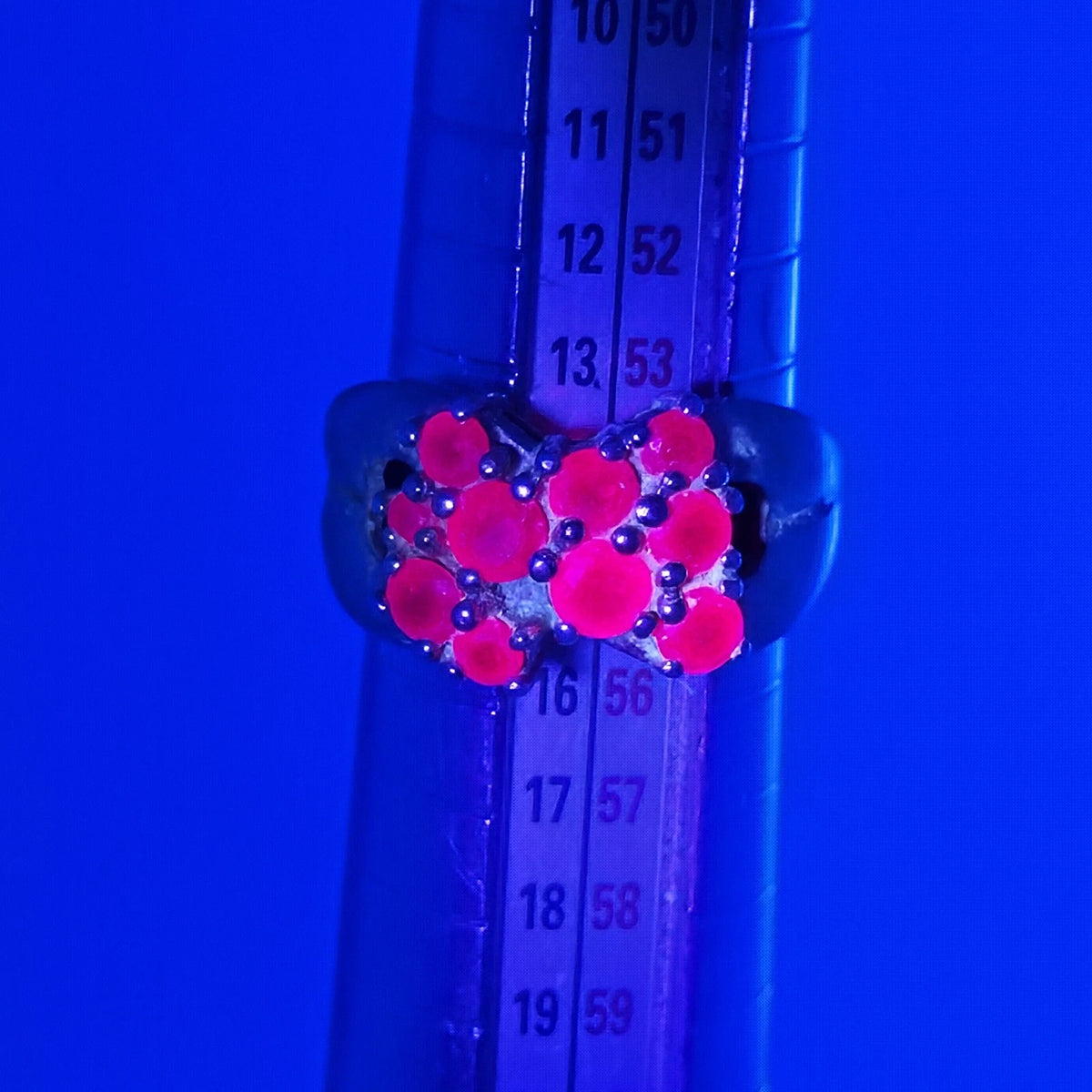 Vintage 925 Sterling Silver Gold Tone Ruby Cluster Ring Size 7 Thailand