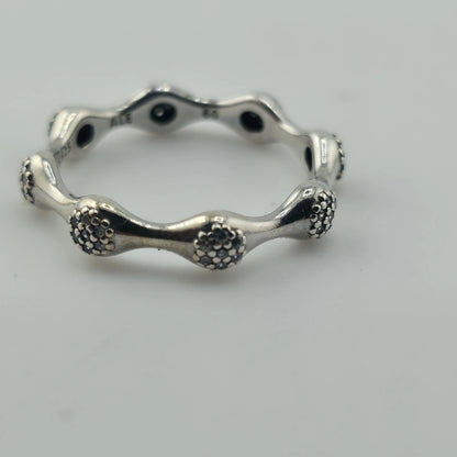 Pandora Pave LovePods Ring Size 9 Sterling Silver CZ Modern Designer 925 ALE