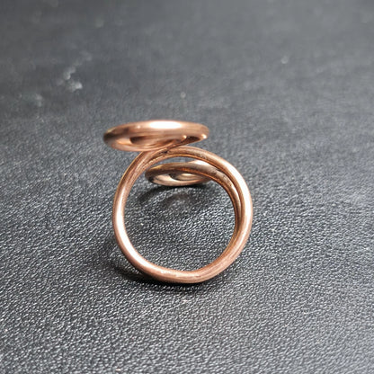 Pure Copper Wire Spiral Ring Handmade Made to Order Any Size Artisan Jewelry