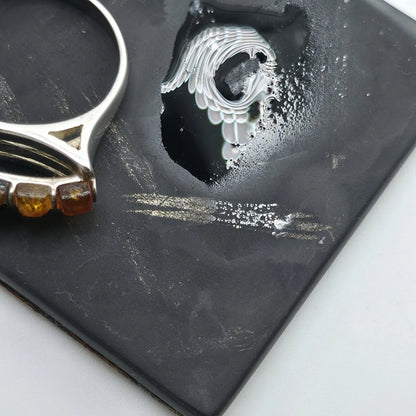 Vintage Baltic Amber Ring 925 Sterling Silver Poland Cognac Honey Sz 7.5