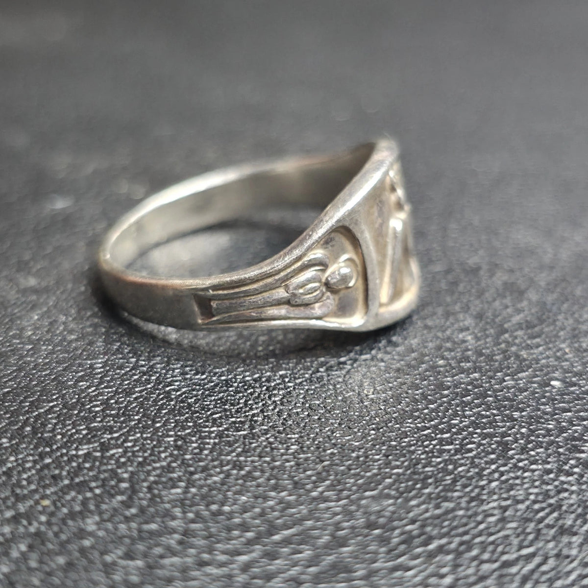 Creed C Sterling Silver Holy Spirit Angel Religious Ring Catholic Size 8 Vintage