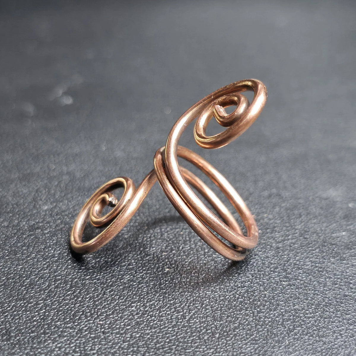 Pure Copper Wire Spiral Ring Handmade Made to Order Any Size Artisan Jewelry