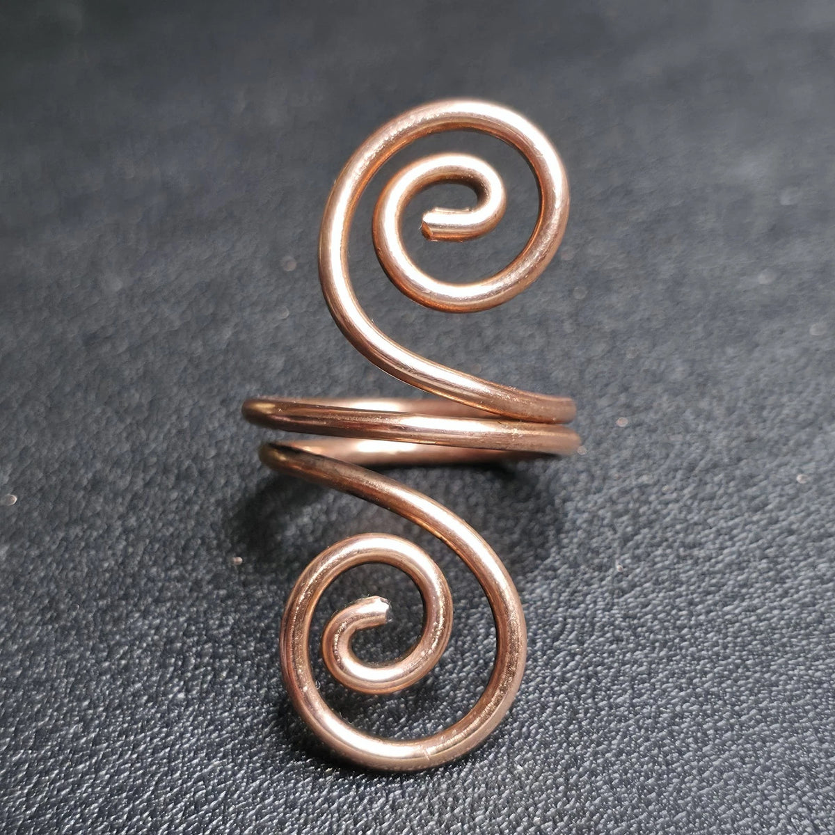 Pure Copper Wire Spiral Ring Handmade Made to Order Any Size Artisan Jewelry