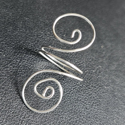 Handmade Sterling Silver 20 Gauge Wire Spiral Ring Whimsical Dainty Size 9