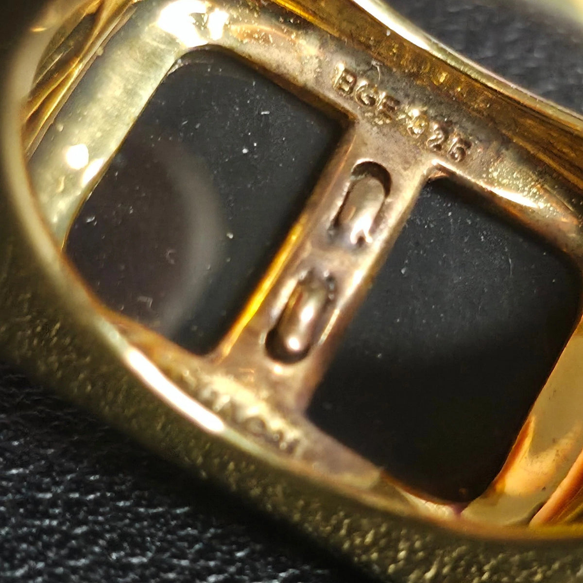 Sterling Silver Corvette Ring Size 10 Gold Tone Checkered Flag Signet