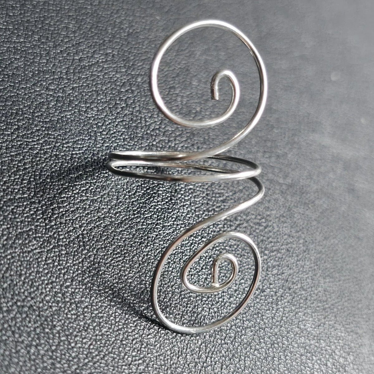 Handmade Sterling Silver 20 Gauge Wire Spiral Ring Whimsical Dainty Size 9