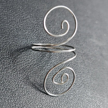 Handmade Sterling Silver 20 Gauge Wire Spiral Ring Whimsical Dainty Size 9