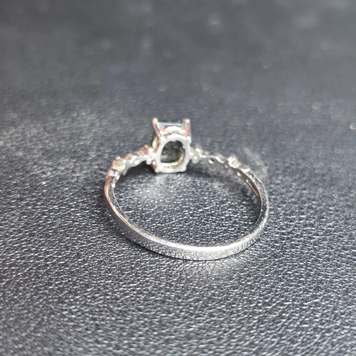 Sterling Silver 925 Black Rutilated Quartz Ring Size 10 Dainty Ornate Solitaire