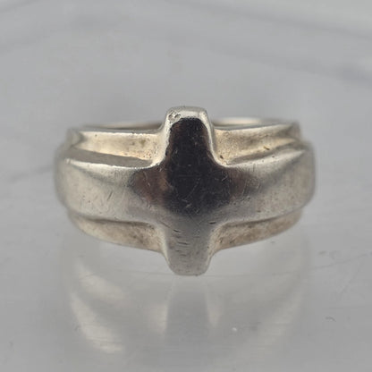 RLM Studio Robert Lee Morris Sterling Silver Cross Ring Size 7 Chunky 925