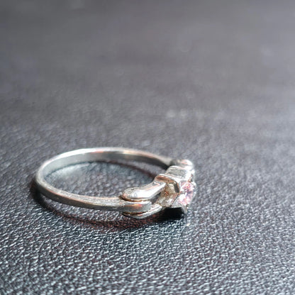 Sterling Silver 925 Pink Star Ring Size 9 Celestial Promise Ring