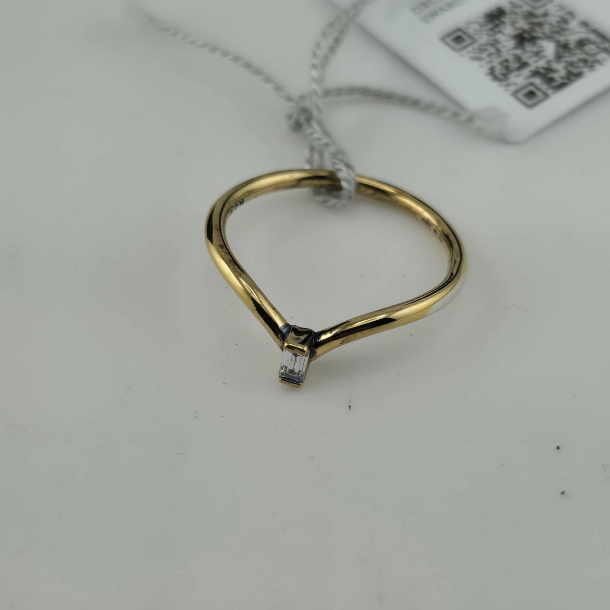 Avon 14K Gold Plated Over 925 Sterling Silver Swarovski Cz Peak Ring Size 8 New