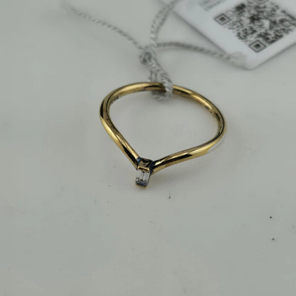 Avon 14K Gold Plated Over 925 Sterling Silver Swarovski Cz Peak Ring Size 8 New