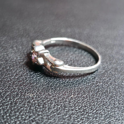 Sterling Silver 925 Pink Star Ring Size 9 Celestial Promise Ring