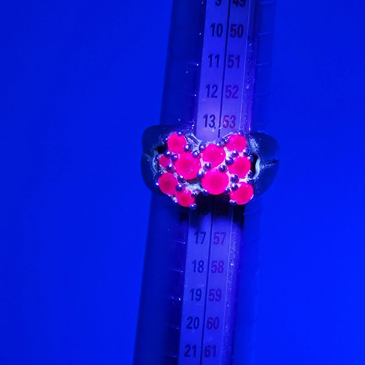 Vintage 925 Sterling Silver Gold Tone Ruby Cluster Ring Size 7 Thailand