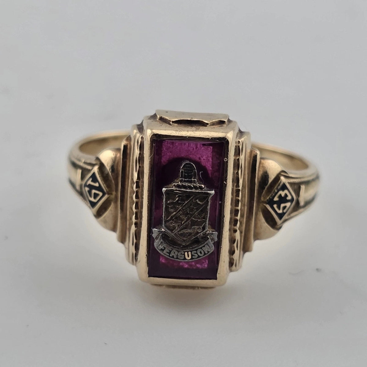 Ferguson 1953 Class Ring 10K Yellow Gold Balfour Size 6.25 Vintage