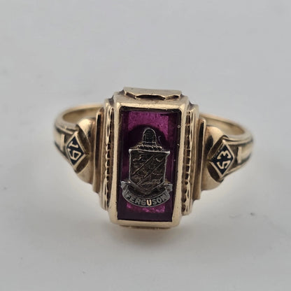 Ferguson 1953 Class Ring 10K Yellow Gold Balfour Size 6.25 Vintage