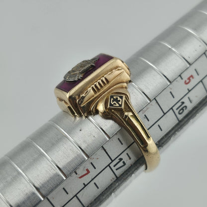 Ferguson 1953 Class Ring 10K Yellow Gold Balfour Size 6.25 Vintage