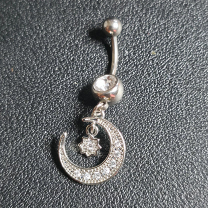 Moon Star Belly Button Ring
