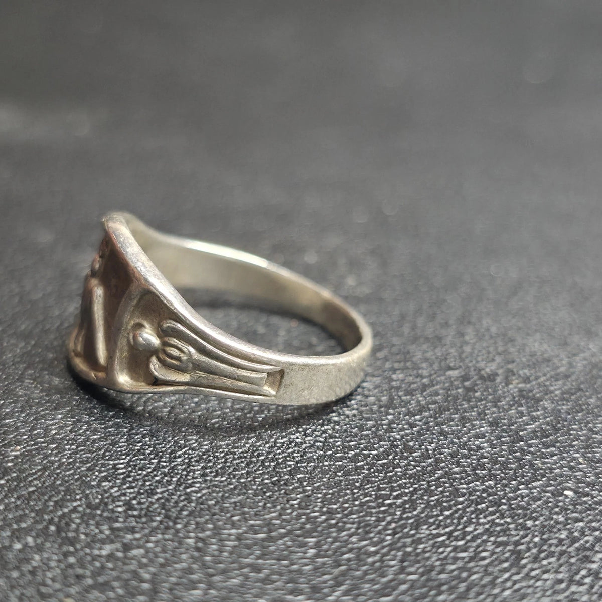 Creed C Sterling Silver Holy Spirit Angel Religious Ring Catholic Size 8 Vintage