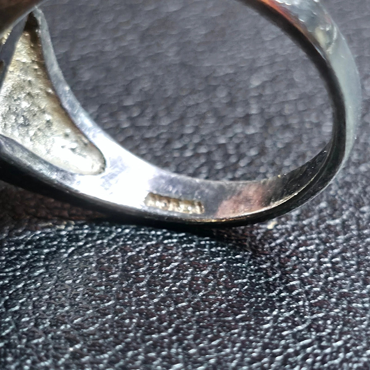 Sterling Silver Marquise Clear Stone Wide Tapered Band Ring Channel Set