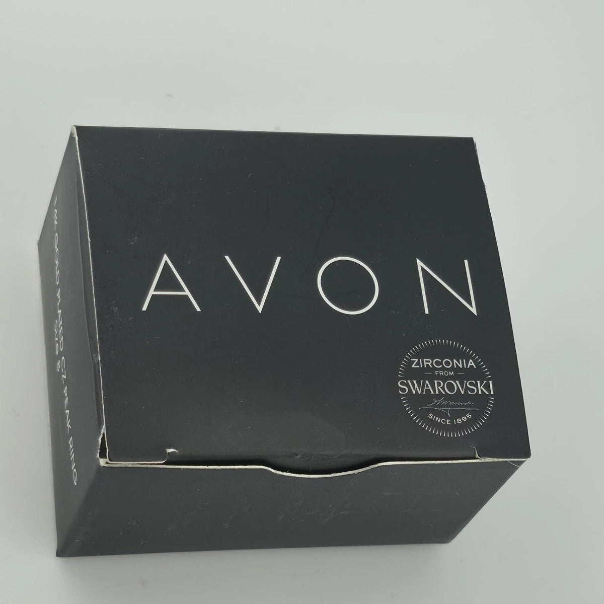 Avon 14K Gold Plated Over 925 Sterling Silver Swarovski Cz Peak Ring Size 8 New