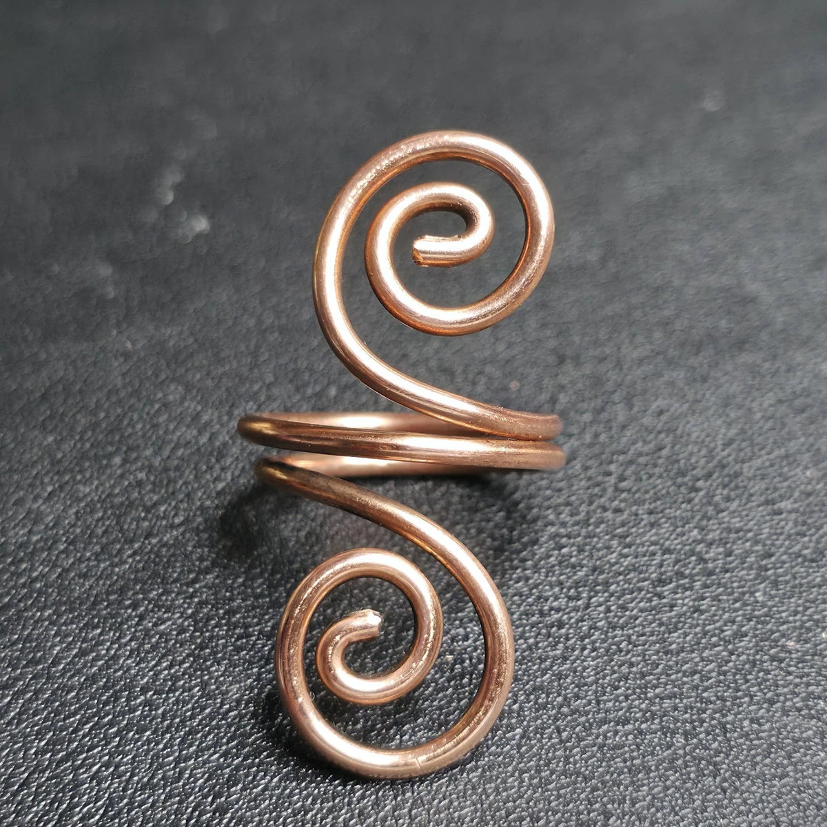 Pure Copper Wire Spiral Ring Handmade Made to Order Any Size Artisan Jewelry