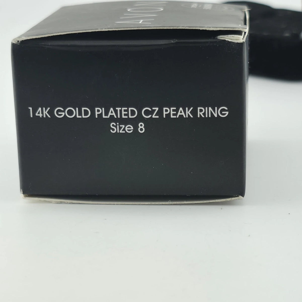 Avon 14K Gold Plated Over 925 Sterling Silver Swarovski Cz Peak Ring Size 8 New