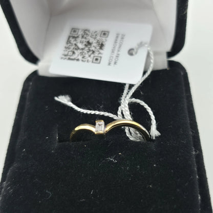 Avon 14K Gold Plated Over 925 Sterling Silver Swarovski Cz Peak Ring Size 8 New