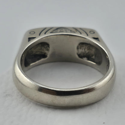 Carolyn Pollack Relios Sterling Silver Inlay Ring Size 7 Lapis Turquoise Coral