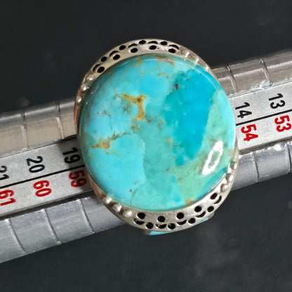 BBJ 925 Sterling Silver Turquoise Ring Size 8